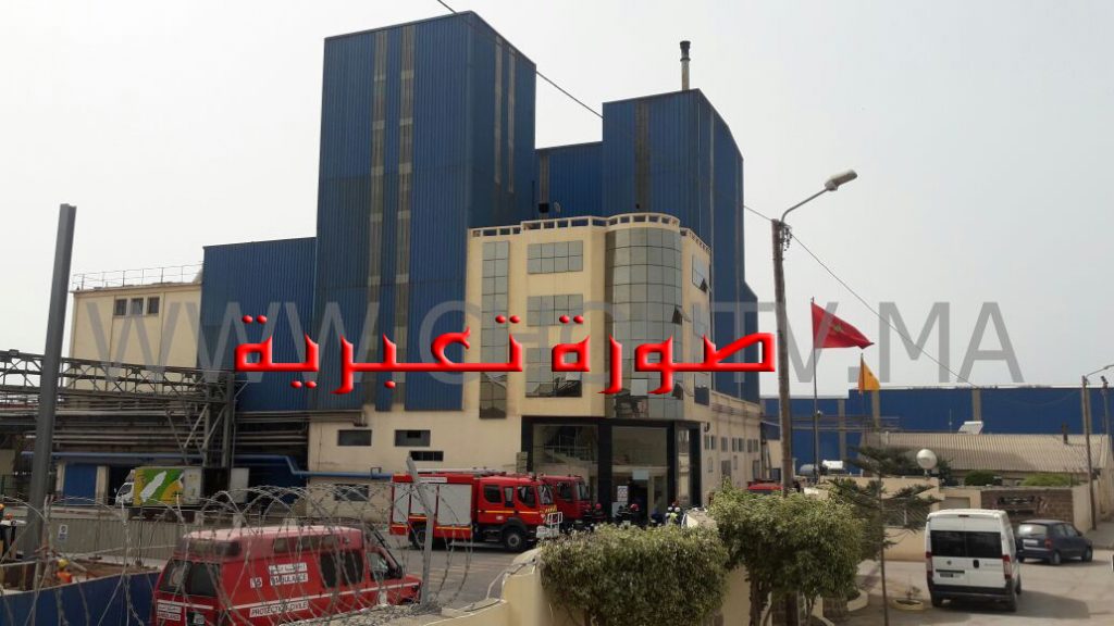 حريق بشركة لوسيور كريسطال بعين حرودة