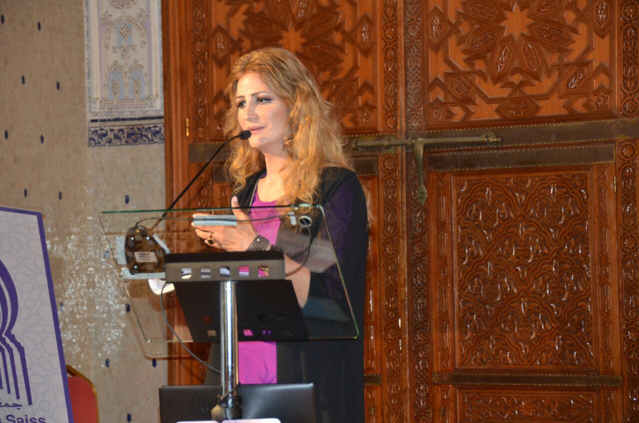 اللبنانية غادة شبير تغني للمغربية سميرة فرجي
