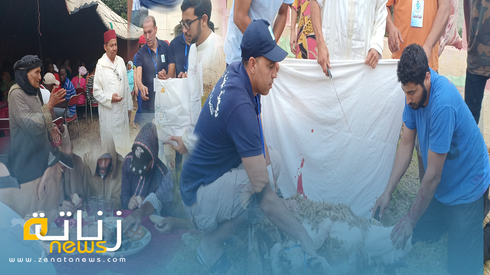 جمعية نهضة زناتة والتضامن تدبح 15 كبش لفائدة أفارقة ومعوزون