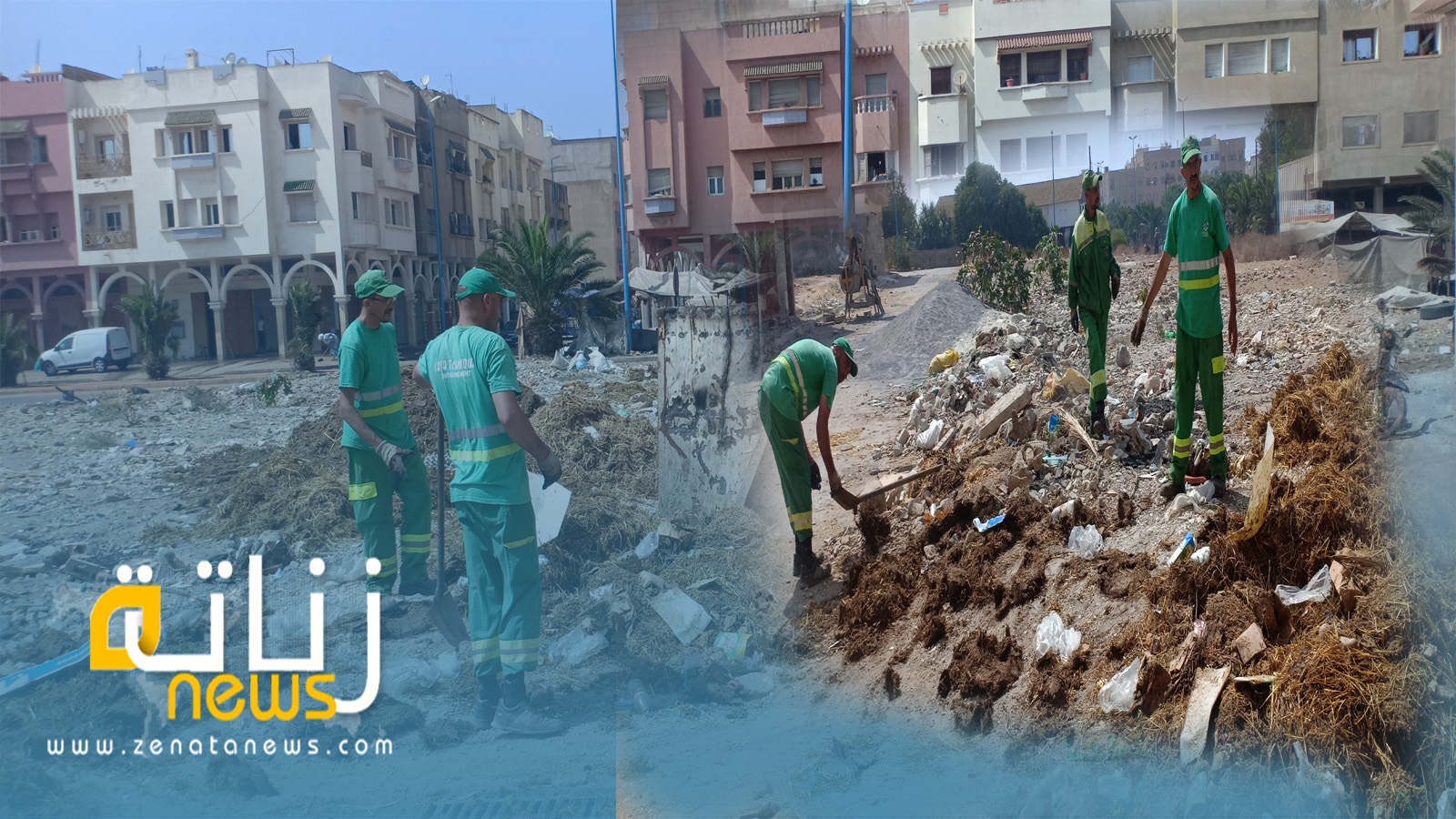 مجهودات عمال النظافة بعين حرودة من أجل عيد أضحى نظيف