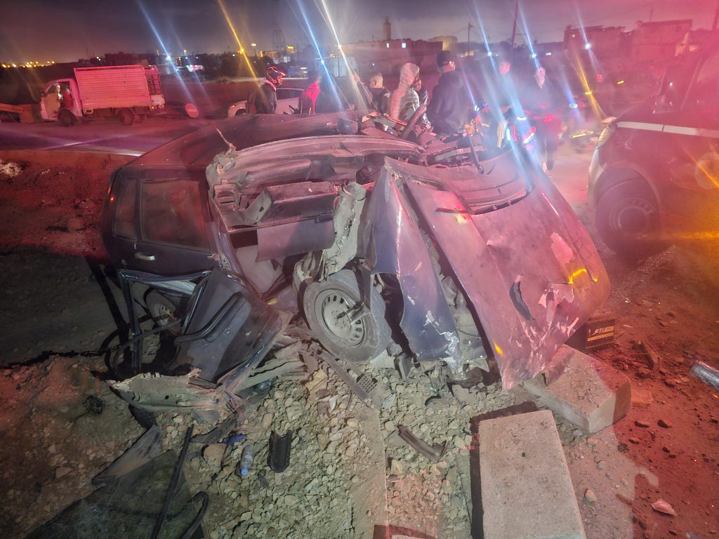 المدار الطرقي الجديد قرب دوار الحجر بعين حرودة: مسرح مستمر لحوادث السير